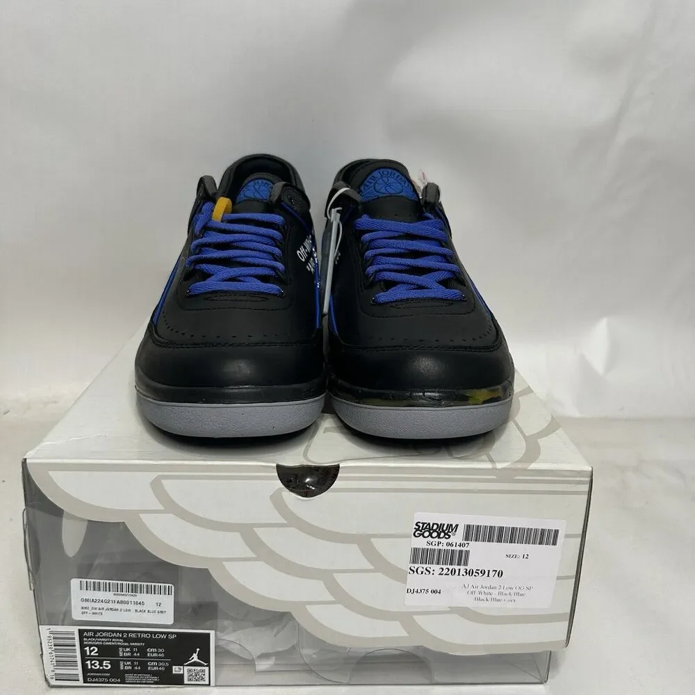 Off-White x Air Jordan 2 Retro SP Low “Black Varsity Royal” 2024
